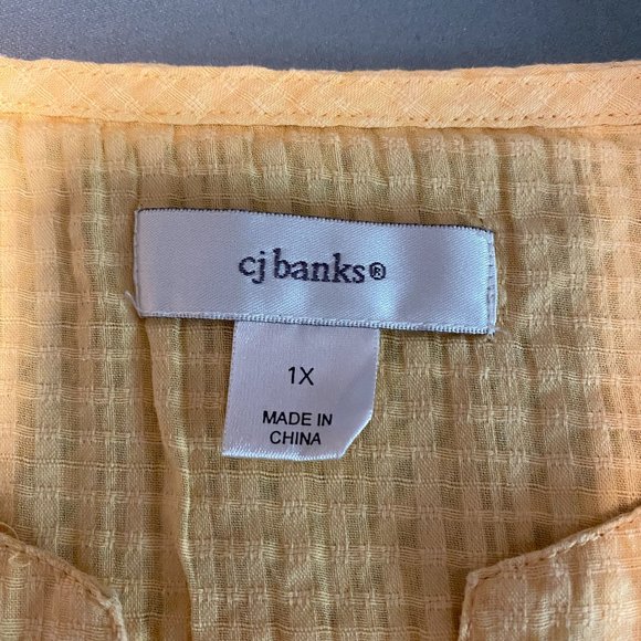 CJ Banks Yellow Cotton Tank - Picture 6 of 6